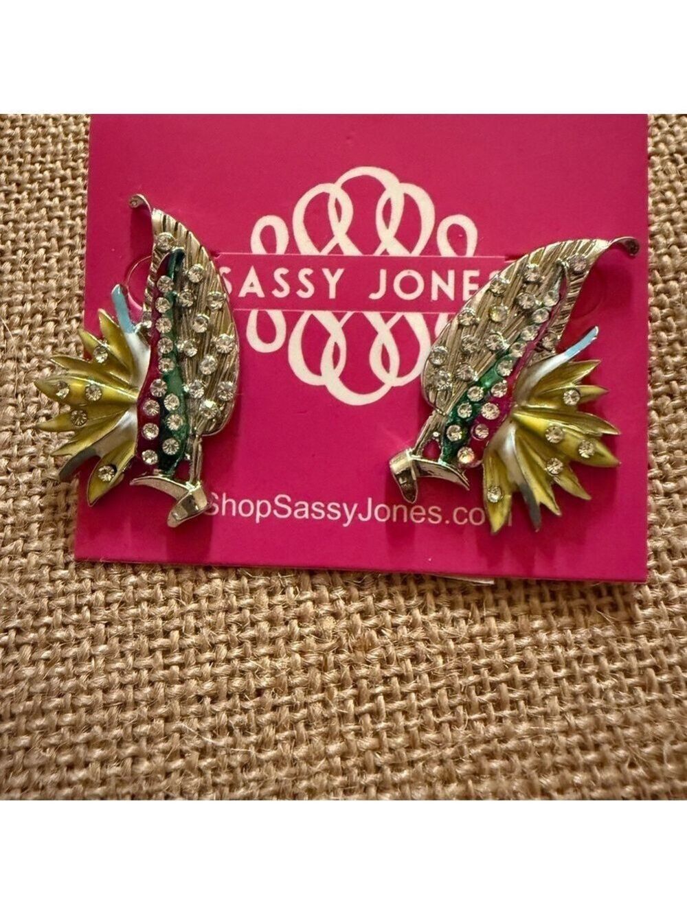 Sassy Jones Green and Silver Malibu Earrings